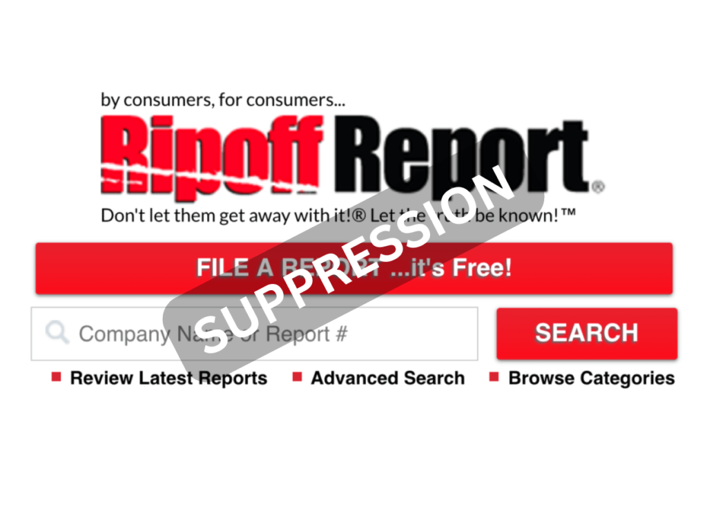 Ripoff report suppression